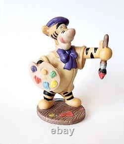 Disney Tigrou Artiste Peintre Oeuvres Figurine de Winnie l'Ourson avec un Béret - RARE