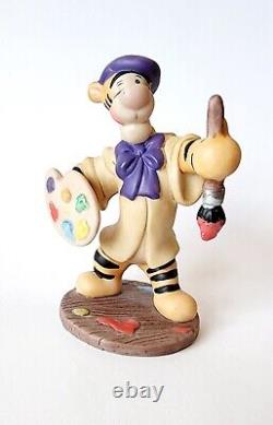 Disney Tigrou Artiste Peintre Oeuvres Figurine de Winnie l'Ourson avec un Béret - RARE