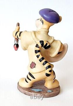 Disney Tigrou Artiste Peintre Oeuvres Figurine de Winnie l'Ourson avec un Béret - RARE