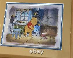 Disney Tv Animation Art Encadré Winnie The Pooh Two (2) Cels De Production Originale