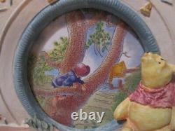 Disney Vintage Charpente Winnie Le Pooh & Piglet Ovale Cadre D'image Sur Le Stand