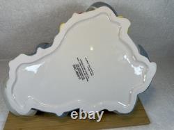 Disney -Vintage- Figurine de boîte à biscuits Eeyore avec fleurs - Années 1990 en bon état