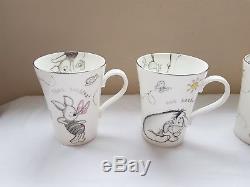 Disney / Whittard De Chelsea Winnie L'ourson Théière Et 4 Tasses Nouveau