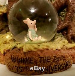 Disney Winnie L'ourson Avec Plusieurs Arbres Mini Neige Globes 75e Anniversaire Mib