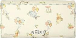 Disney Winnie L'ourson En Cuir Véritable Pliante Longue Étui Carte De Porte-monnaie Porte-monnaie