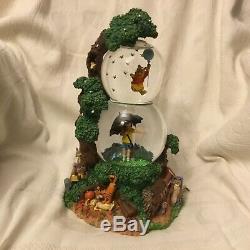 Disney Winnie L'ourson Grande Aventure Musicale Box Figurines Double Snowglobe