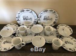 Disney Winnie L'ourson Sketchbook 16 Pces Dîner Et Salade Assiettes Bols Mugs