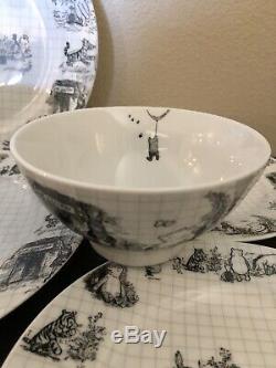 Disney Winnie L'ourson Sketchbook 16 Pces Dîner Et Salade Assiettes Bols Mugs