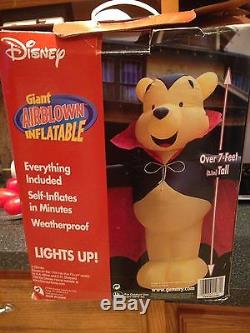 Disney Winnie L'ourson Vampire Dracula Halloween Géant Airblown Gonflable 7 Ft +
