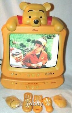 Disney Winnie Le Pooh 13 Jaune Couleur Tv & Lecteur DVD Avec Télécommandes, Manuels