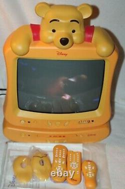 Disney Winnie Le Pooh 13 Jaune Couleur Tv & Lecteur DVD Avec Télécommandes, Manuels