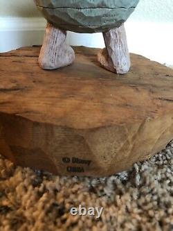 Disney Winnie Le Pooh Piglet Big Fig 75ème Anniversaire Faux Wood Carving Mib