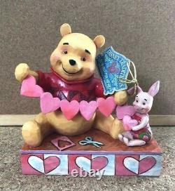 Disney Winnie Le Pooh Piglet Figurine Intérieur Valentine H14cm Mignon