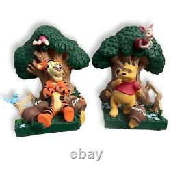 Disney Winnie The Pooh Bookends Tigger Piglet Tree Honey Pot Spring Time Nursery