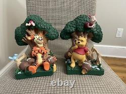 Disney Winnie The Pooh Bookends Tigger Piglet Tree Honey Pot Spring Time Nursery