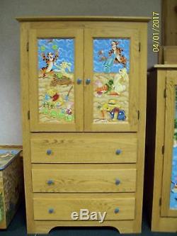 Disney Winnie The Pooh Childs / Enfants Ensemble De Jouets Toy Box Table Et 6 Chaises