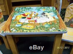 Disney Winnie The Pooh Childs / Enfants Ensemble De Jouets Toy Box Table Et 6 Chaises