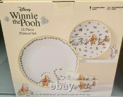 Disney Winnie The Pooh Dinner Set 12 Piece Nouveau Produit Officiel