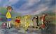 Disney Winnie The Pooh, Piglet, Christopher, Rabbit, Owl, Tigger Modèle Original Cel