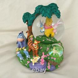 Disney Winnie The Pooh Springtime Bunnies Musical Motion Figurine Duo Snowglobes