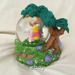 Disney Winnie The Pooh Springtime Bunnies Musical Motion Figurine Duo Snowglobes