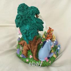 Disney Winnie The Pooh Springtime Bunnies Musical Motion Figurine Duo Snowglobes