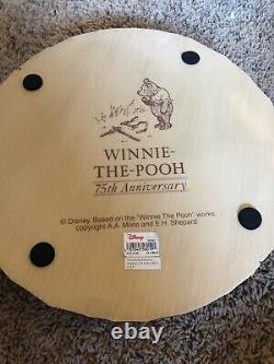 Disney Winnie The Pooh Tigger Big Fig 75th Anniversary Faux Wood Carving Mib