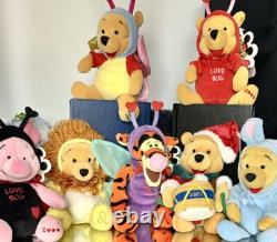 Disney Winnie l'Ourson 9 Peluche Insecte d'Amour Tigrou / Porcinet / Coccinelle 7 Pc