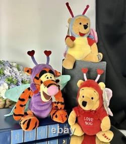 Disney Winnie l'Ourson 9 Peluche Insecte d'Amour Tigrou / Porcinet / Coccinelle 7 Pc