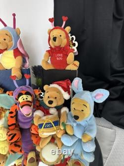 Disney Winnie l'Ourson 9 Peluche Insecte d'Amour Tigrou / Porcinet / Coccinelle 7 Pc