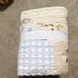 Disney Winnie l’Ourson Ensemble de courtepointe réversible 3 pièces, grand lit/queen