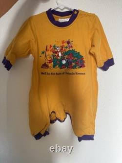 Disney Winnie l’Ourson Pooh Amis graphique brodé jaune violet 18 mois