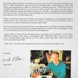 Disney Winnie l'Ourson Sericel, signé à la main par Dale Oliver Édition limitée