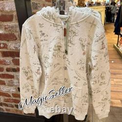 Disney Winnie l’Ourson Sweat à capuche zippé pour femme, taille M, neuf