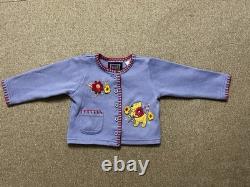 Disney Winnie l’ourson – Ensemble 3 pièces 12 mois : cardigan, body et pantalon en jean – Années 90/Y2K