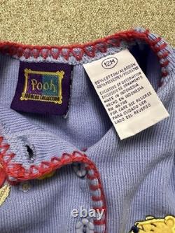Disney Winnie l’ourson – Ensemble 3 pièces 12 mois : cardigan, body et pantalon en jean – Années 90/Y2K