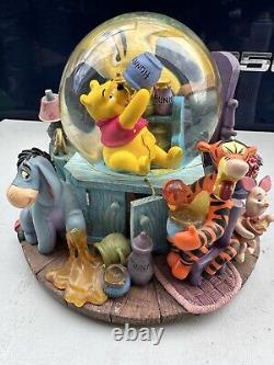 Disney Winnie l'ourson Musical Snow Globe Vintage Collectible RARE! 1E