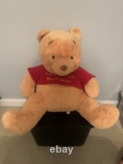 Disney Winnie l'ourson de bébé premier pauvre ours énorme peluche teddy bear RARE