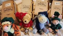 ENSEMBLE RARE Boyd's Bears Winnie l'Ourson, Tigrou, Porcinet et Bourriquet, Peluche (NWT)