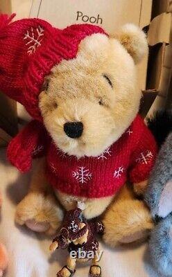 ENSEMBLE RARE Boyd's Bears Winnie l'Ourson, Tigrou, Porcinet et Bourriquet, Peluche (NWT)