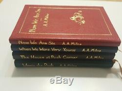 Easton Press A. A. Milne Leather Book Set Winnie L'ourson 1985 Collectionneurs Vintage