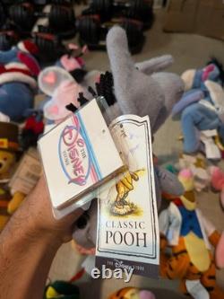 Enorme lot de 31 peluches en sac de fèves Disney Store Winnie l'Ourson Tigrou Bourriquet Porcinet