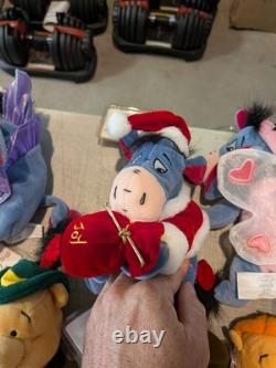 Enorme lot de 31 peluches en sac de fèves Disney Store Winnie l'Ourson Tigrou Bourriquet Porcinet