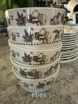 Ensemble Disney Winnie l'Ourson Feuille & Animal Bord Collection Vintage de 21 Pièces