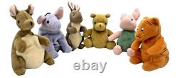 Ensemble Mini Peluches Beanie Gund Classic Winnie l'Ourson Kanga Lapin Porcinet Bourriquet