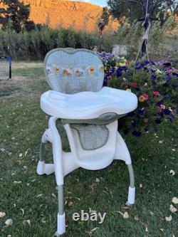 Ensemble assorti rare Y2K Vtg Graco Winnie l’Ourson à carreaux pour poussette + chaise haute