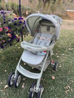 Ensemble assorti rare Y2K Vtg Graco Winnie l’Ourson à carreaux pour poussette + chaise haute