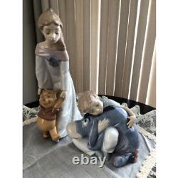 Ensemble de 2 pièces Genuine Lladro nao Winnie l'Ourson et Bourriquet