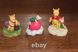 Ensemble de 22 figurines Winnie l'Ourson de Disney LENOX et étagère pour pot de miel #S29