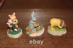 Ensemble de 22 figurines Winnie l'Ourson de Disney LENOX et étagère pour pot de miel #S29